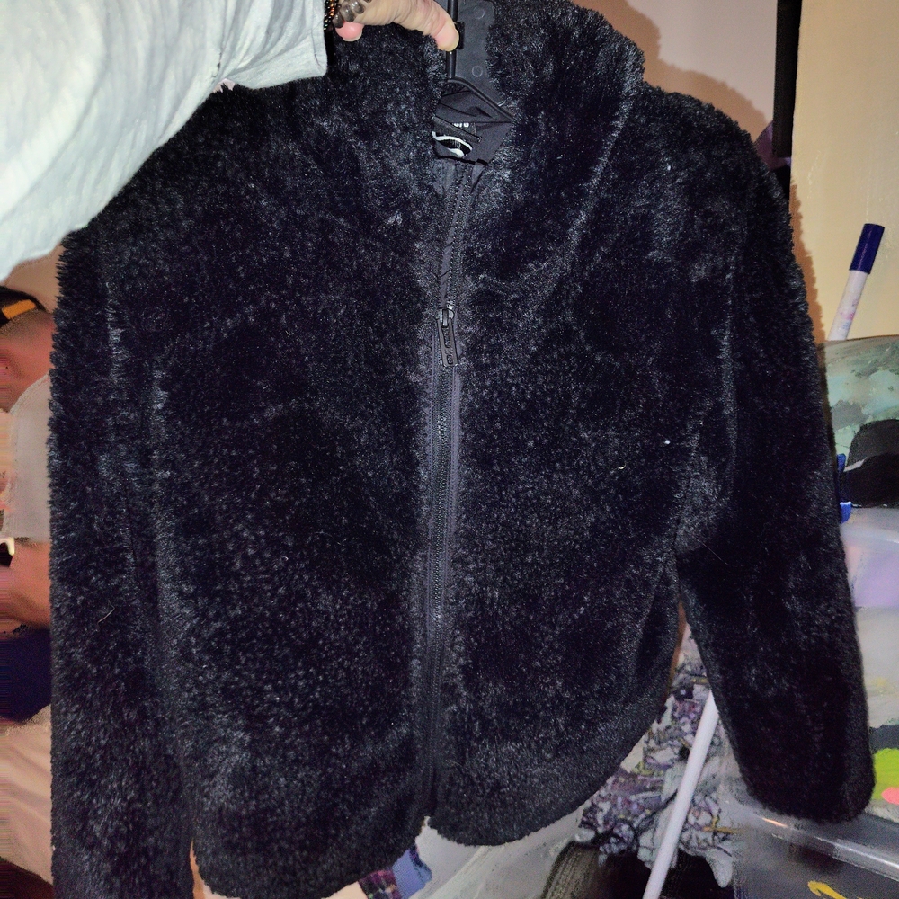 Kids Black Fleece Jacket